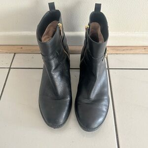 Michael Kors Black Leather Ankle Boots